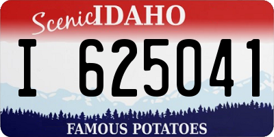 ID license plate I625041