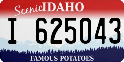 ID license plate I625043