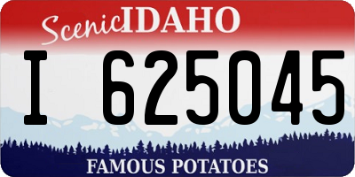 ID license plate I625045