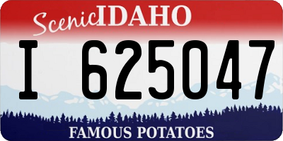 ID license plate I625047