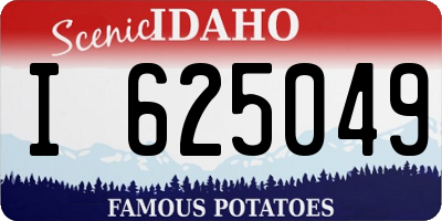 ID license plate I625049