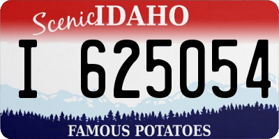 ID license plate I625054