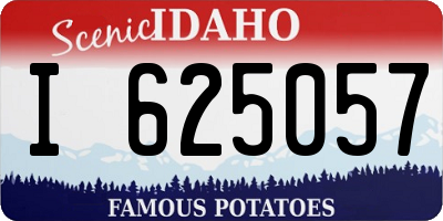 ID license plate I625057