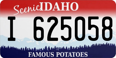 ID license plate I625058