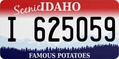 ID license plate I625059