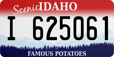 ID license plate I625061