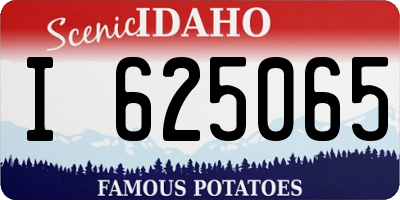 ID license plate I625065