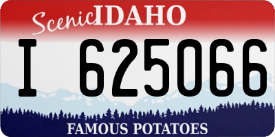 ID license plate I625066