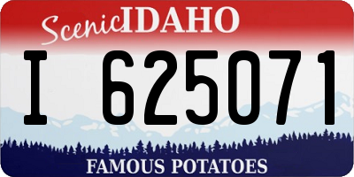 ID license plate I625071