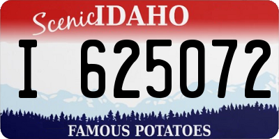 ID license plate I625072