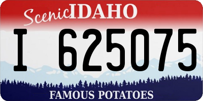 ID license plate I625075