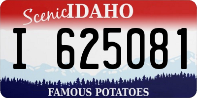 ID license plate I625081