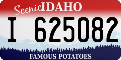 ID license plate I625082