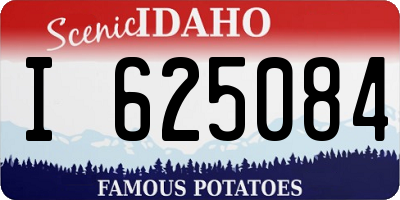 ID license plate I625084