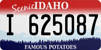 ID license plate I625087