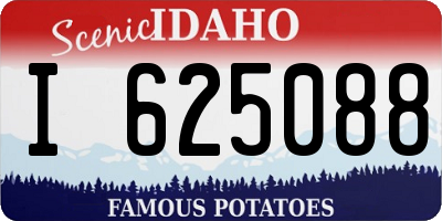ID license plate I625088