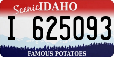 ID license plate I625093