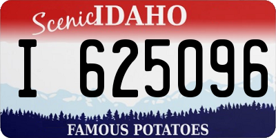 ID license plate I625096