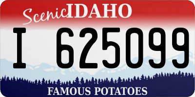 ID license plate I625099