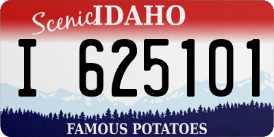 ID license plate I625101