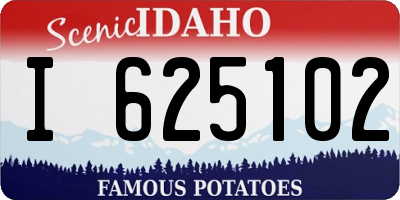ID license plate I625102