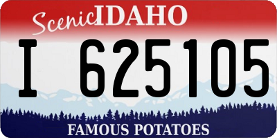 ID license plate I625105