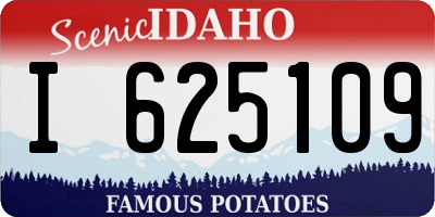 ID license plate I625109