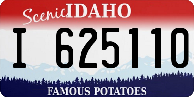 ID license plate I625110