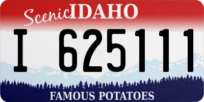 ID license plate I625111