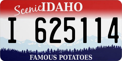 ID license plate I625114