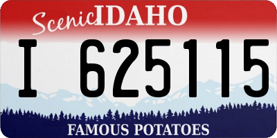 ID license plate I625115