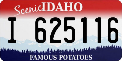 ID license plate I625116