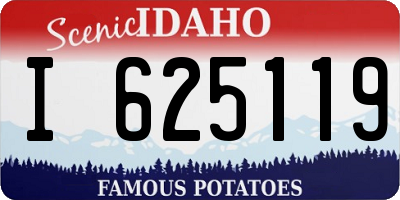 ID license plate I625119
