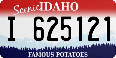 ID license plate I625121