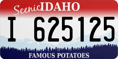 ID license plate I625125