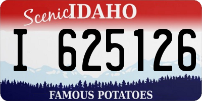 ID license plate I625126