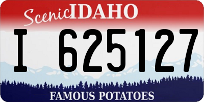 ID license plate I625127