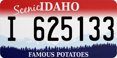 ID license plate I625133