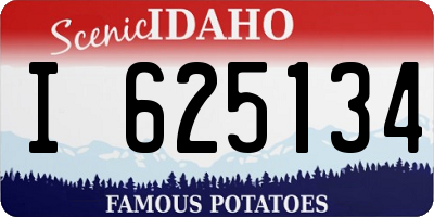 ID license plate I625134