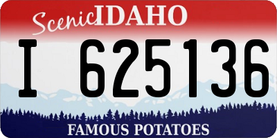 ID license plate I625136