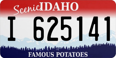 ID license plate I625141