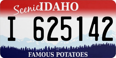 ID license plate I625142