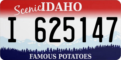ID license plate I625147