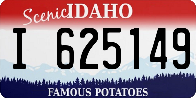 ID license plate I625149