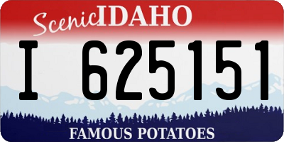 ID license plate I625151