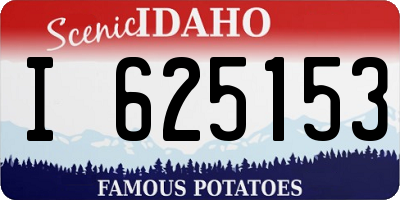 ID license plate I625153