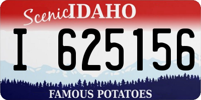 ID license plate I625156