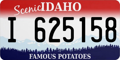 ID license plate I625158