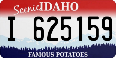 ID license plate I625159