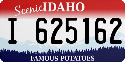 ID license plate I625162